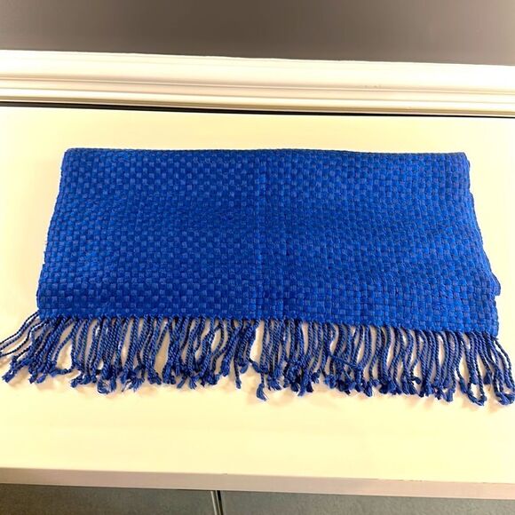 Italca Pashmina Scarf Royal Blue - Picture 5 of 8